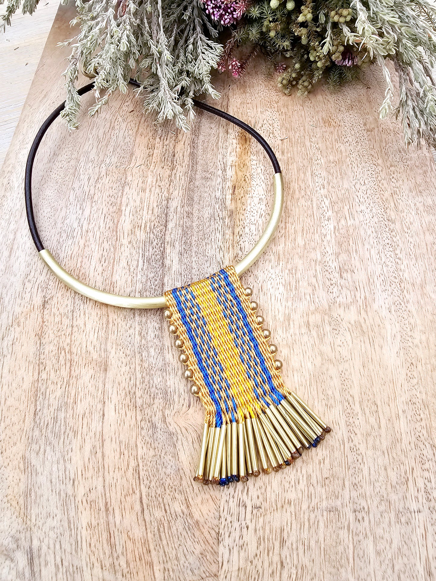 Collar  tassel Bronce /Bronze tassel  necklace image 6