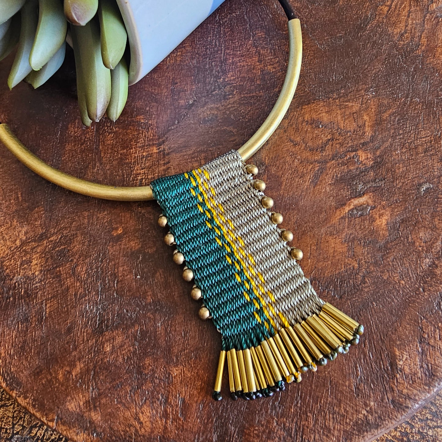 Collar  tassel Bronce /Bronze tassel  necklace image 5