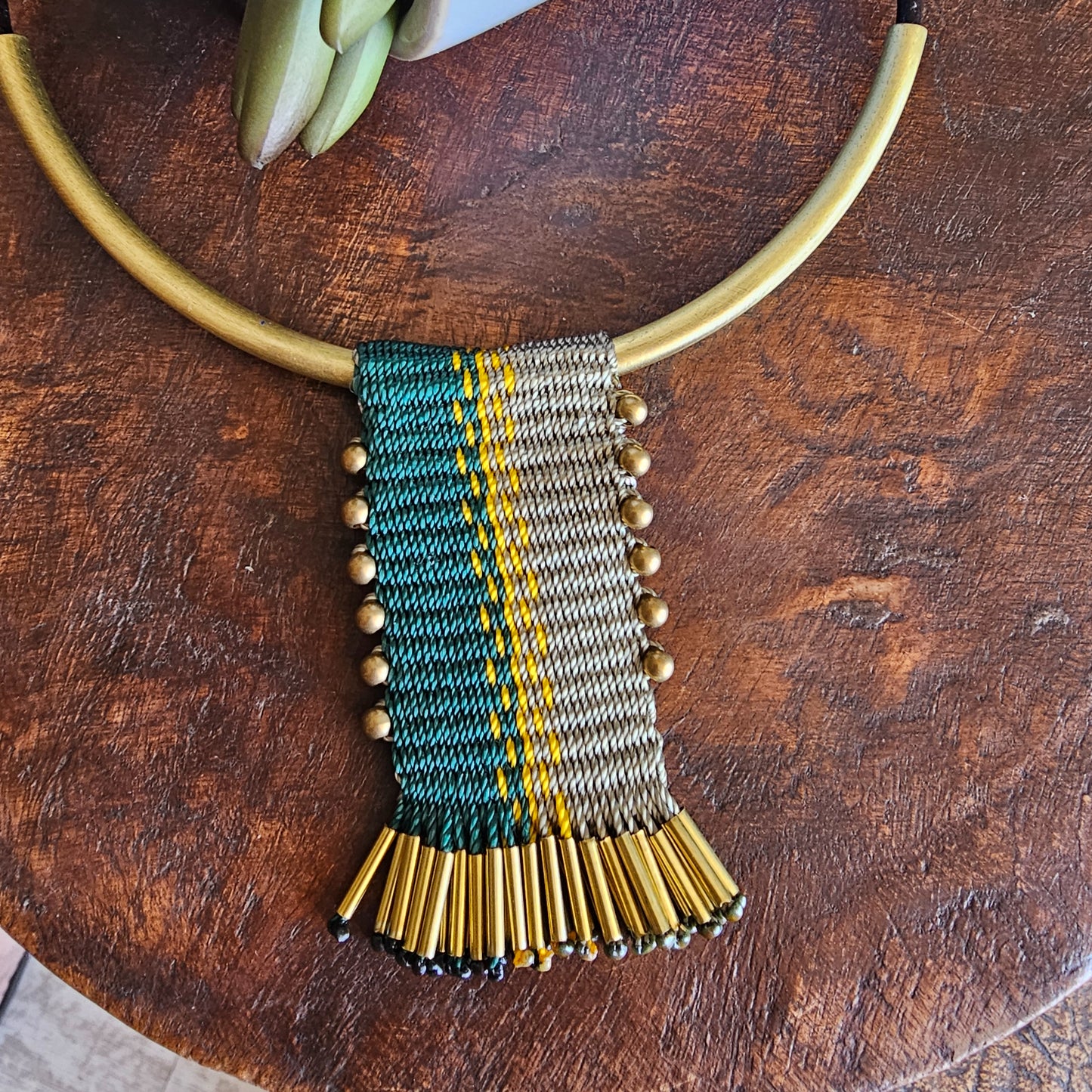 Collar  tassel Bronce /Bronze tassel  necklace image 4