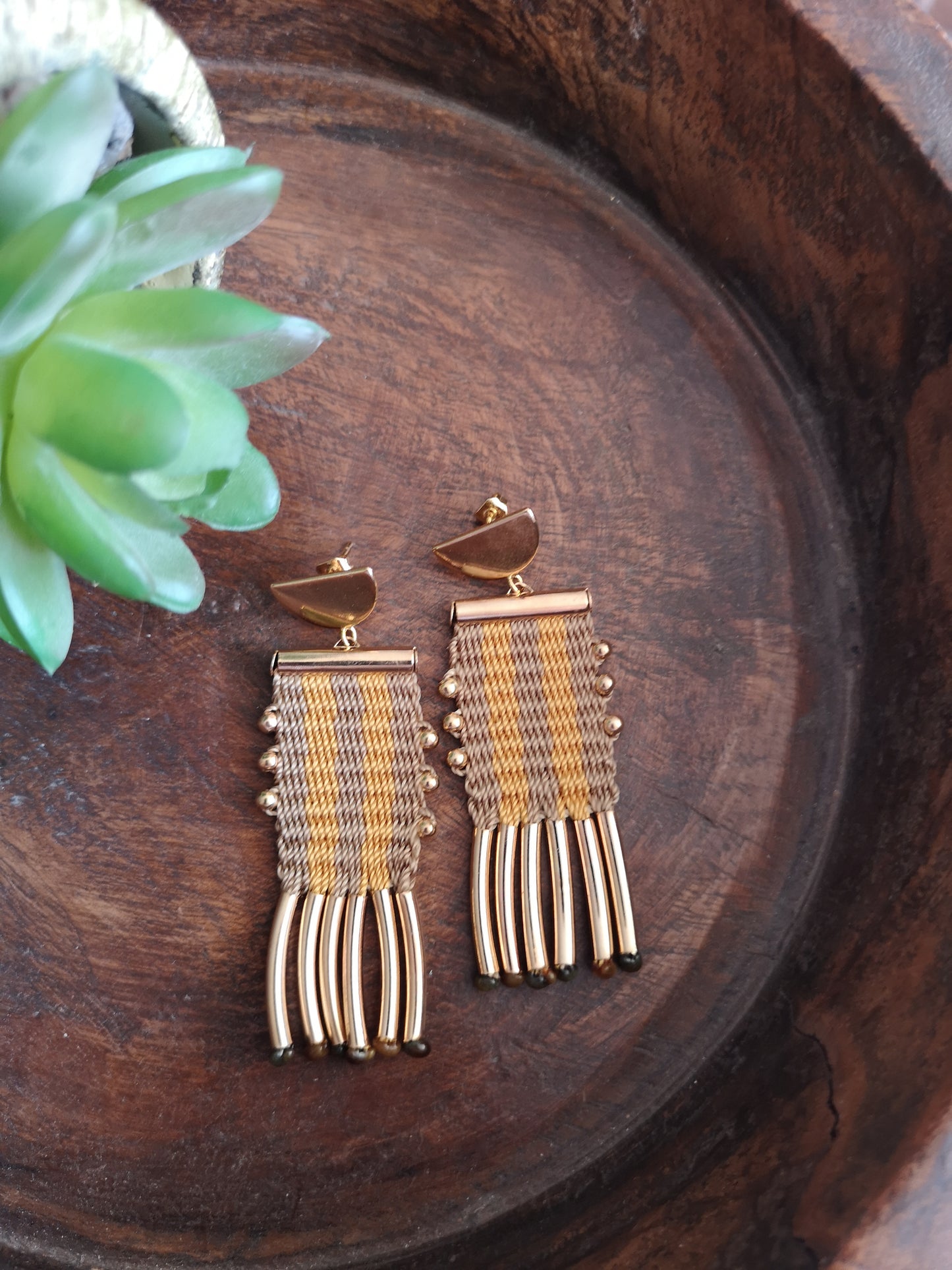 Aros tassel  etnicos/ tassel ethnic earrings image 2