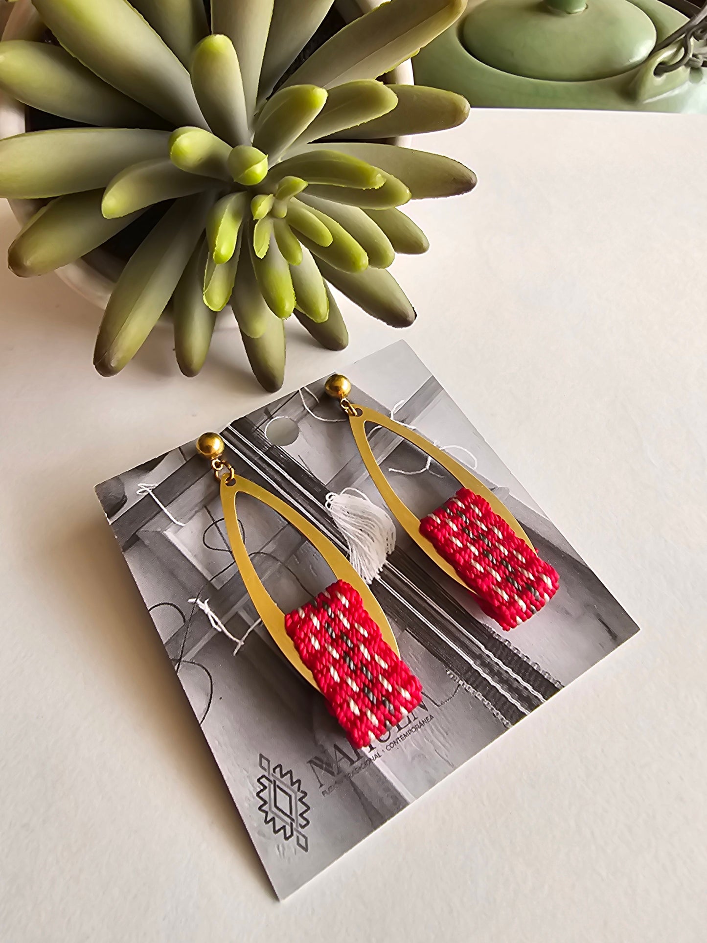 Aros gota larga/ long drop earrings image 2