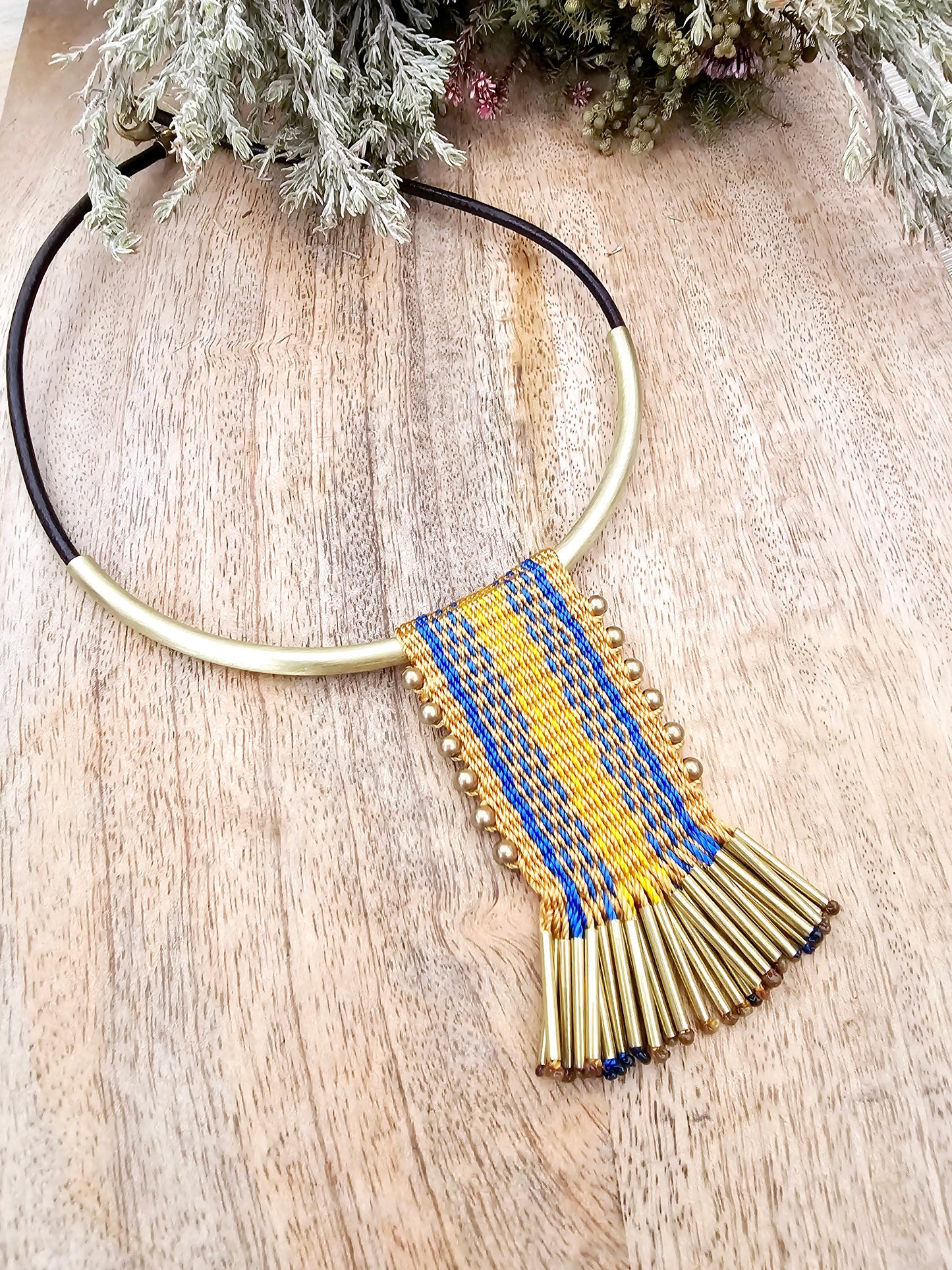 Collar  tassel Bronce /Bronze tassel  necklace image 7
