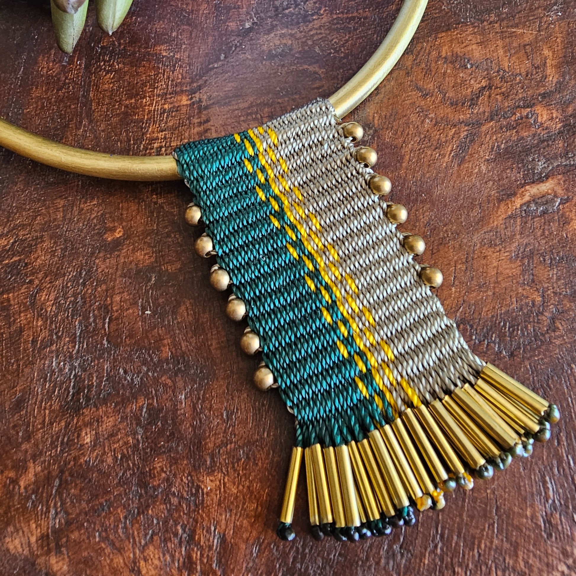 Collar  tassel Bronce /Bronze tassel  necklace image 3