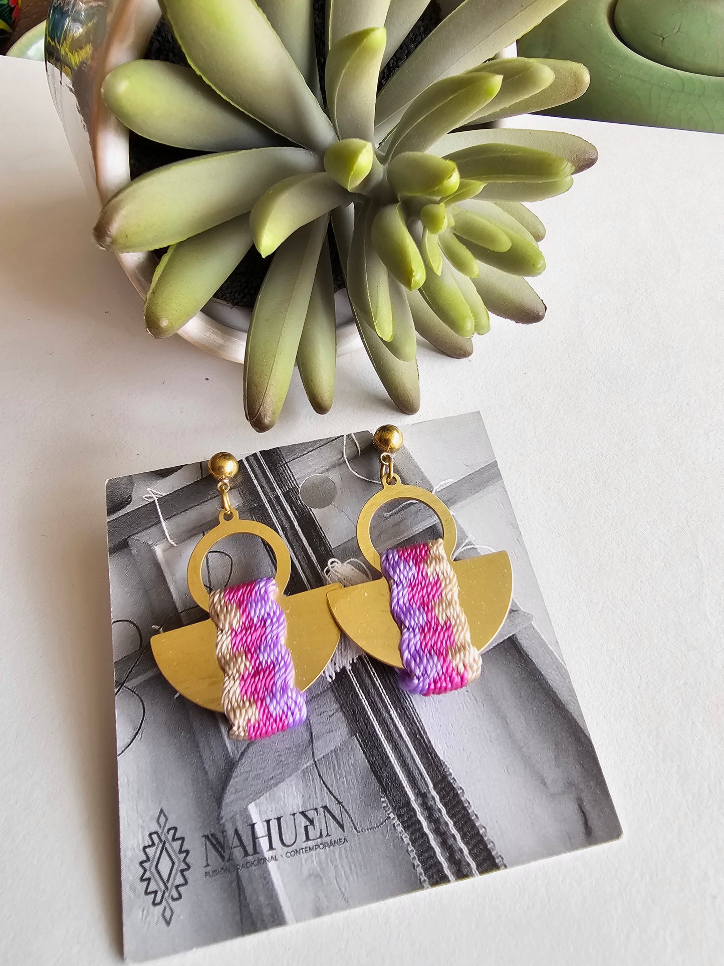 Aros media luna / half moon earrings image 8