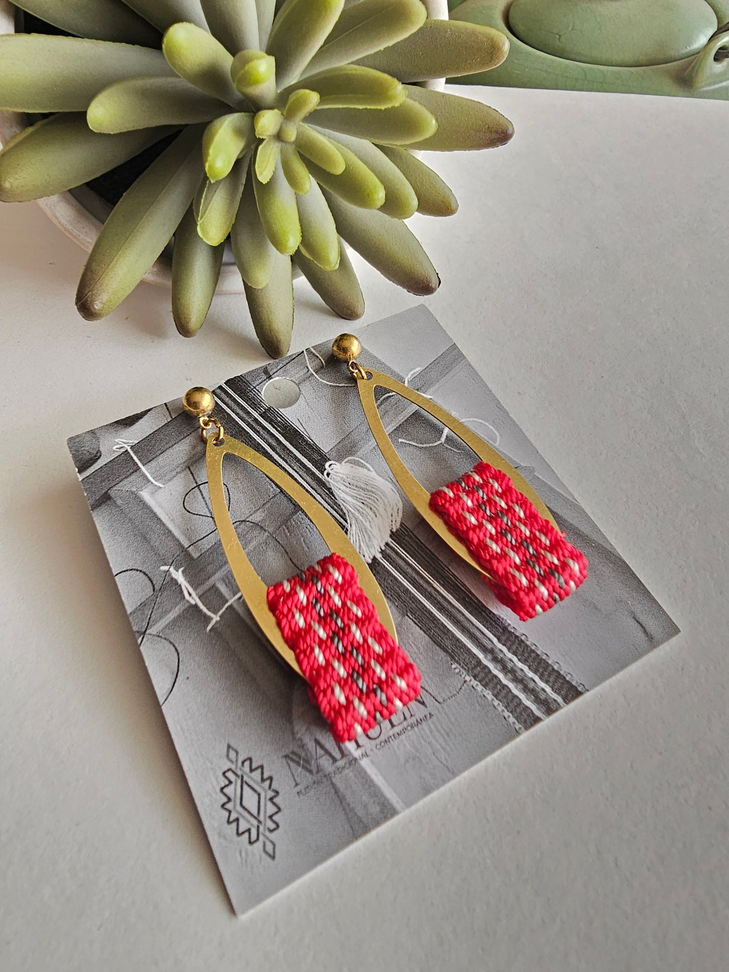 Aros gota larga/ long drop earrings image 1