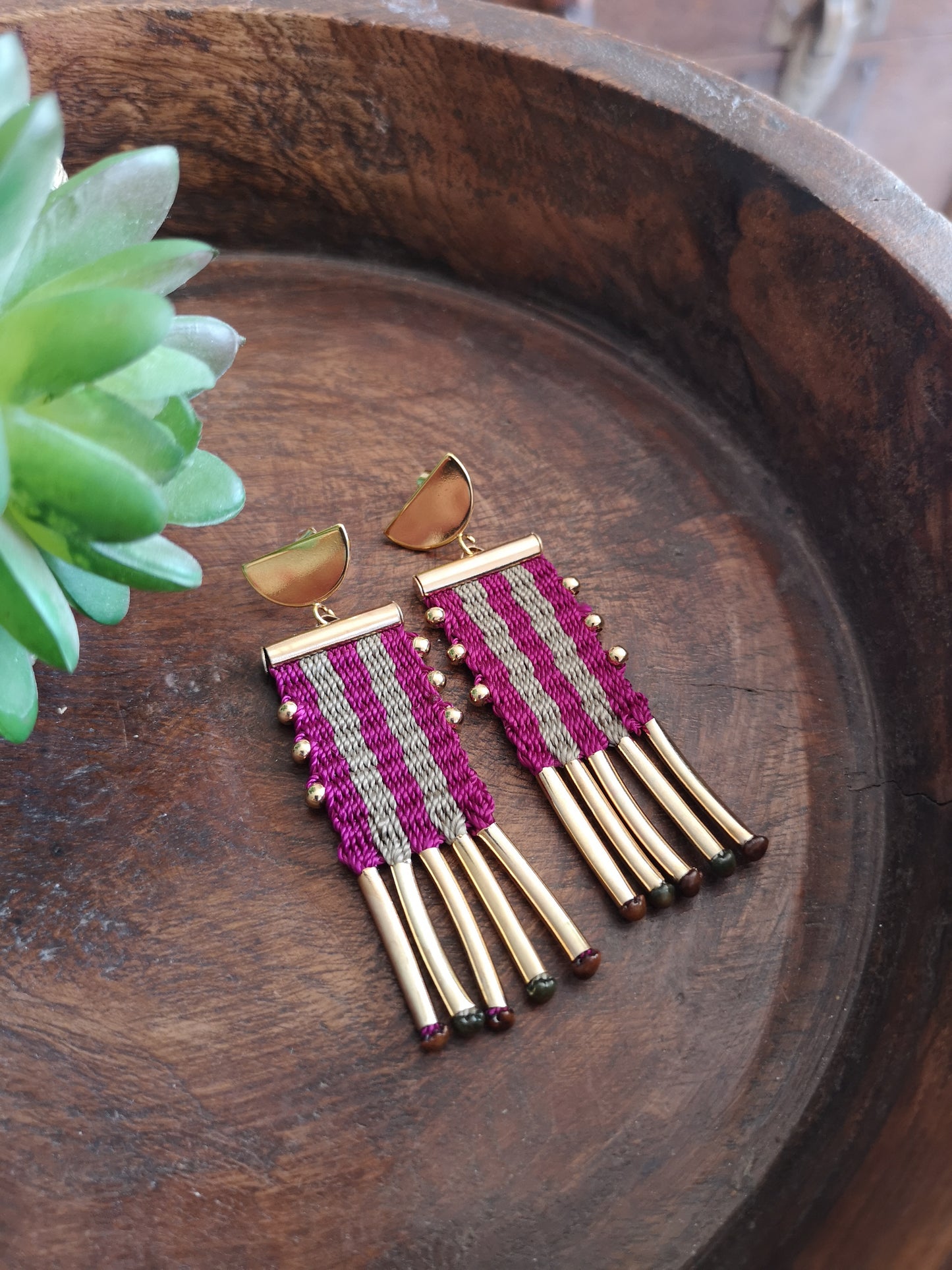 Aros tassel  etnicos/ tassel ethnic earrings