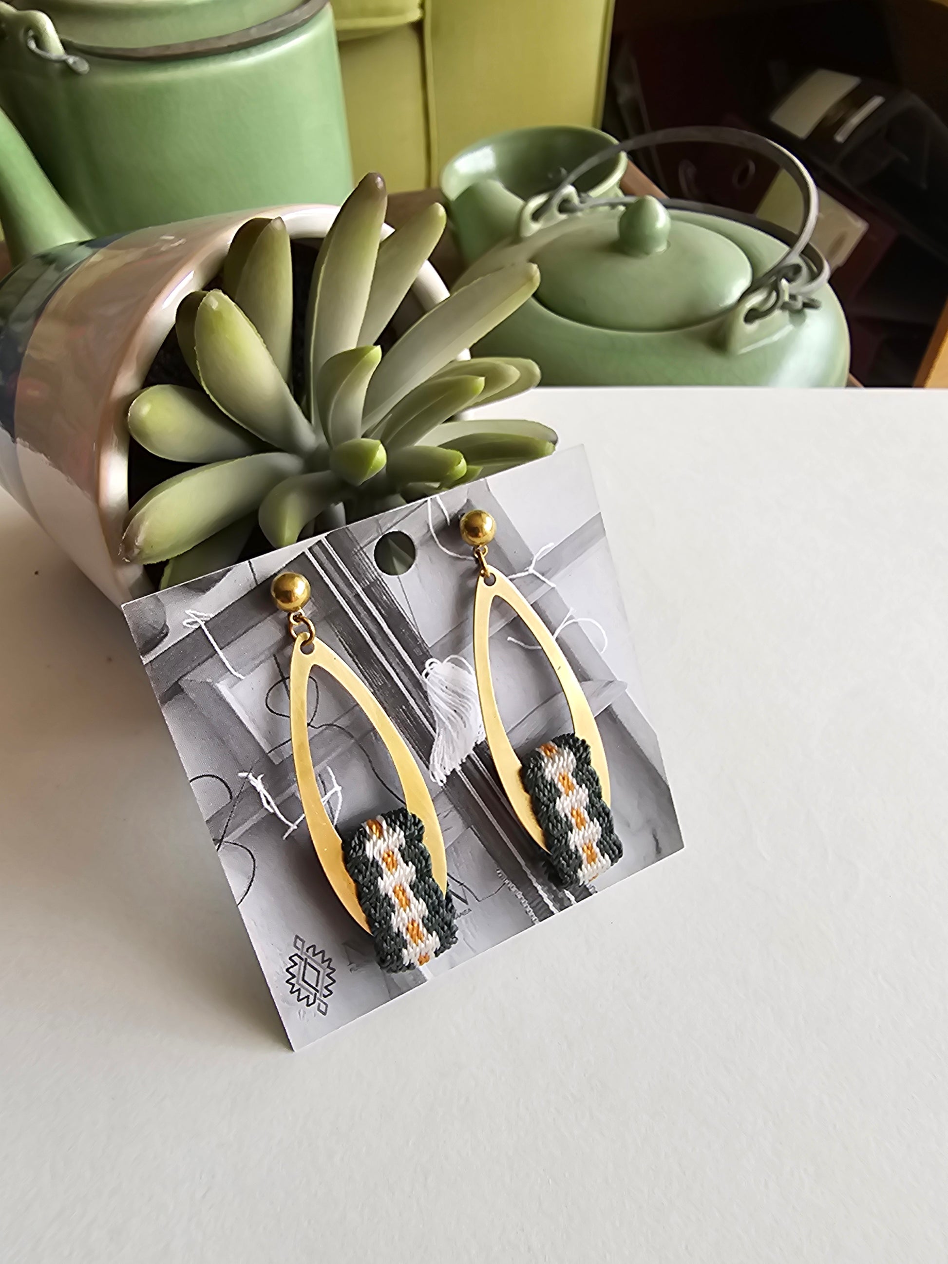 Aros gota larga/ long drop earrings image 11