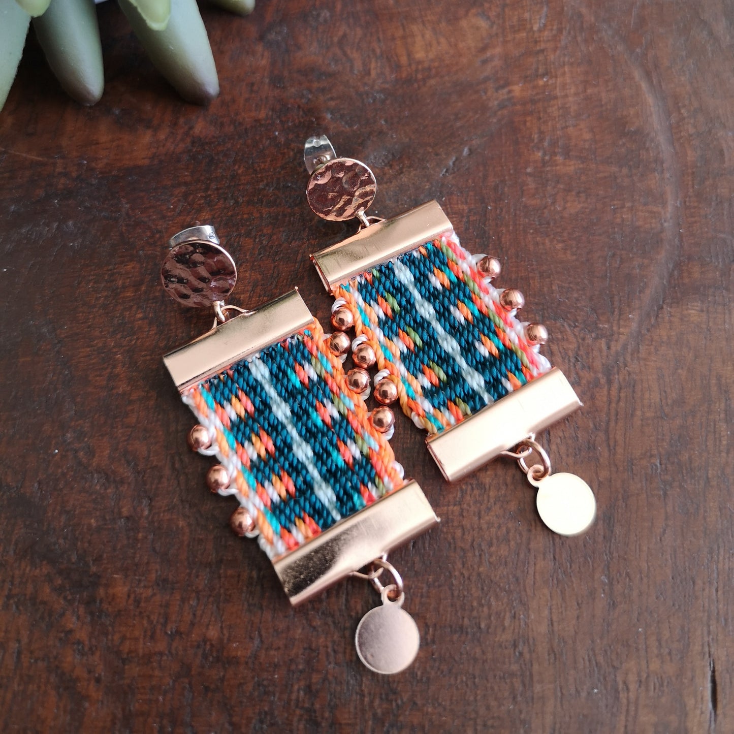 Aros Canelo copper/Canelo copper earrings image 2