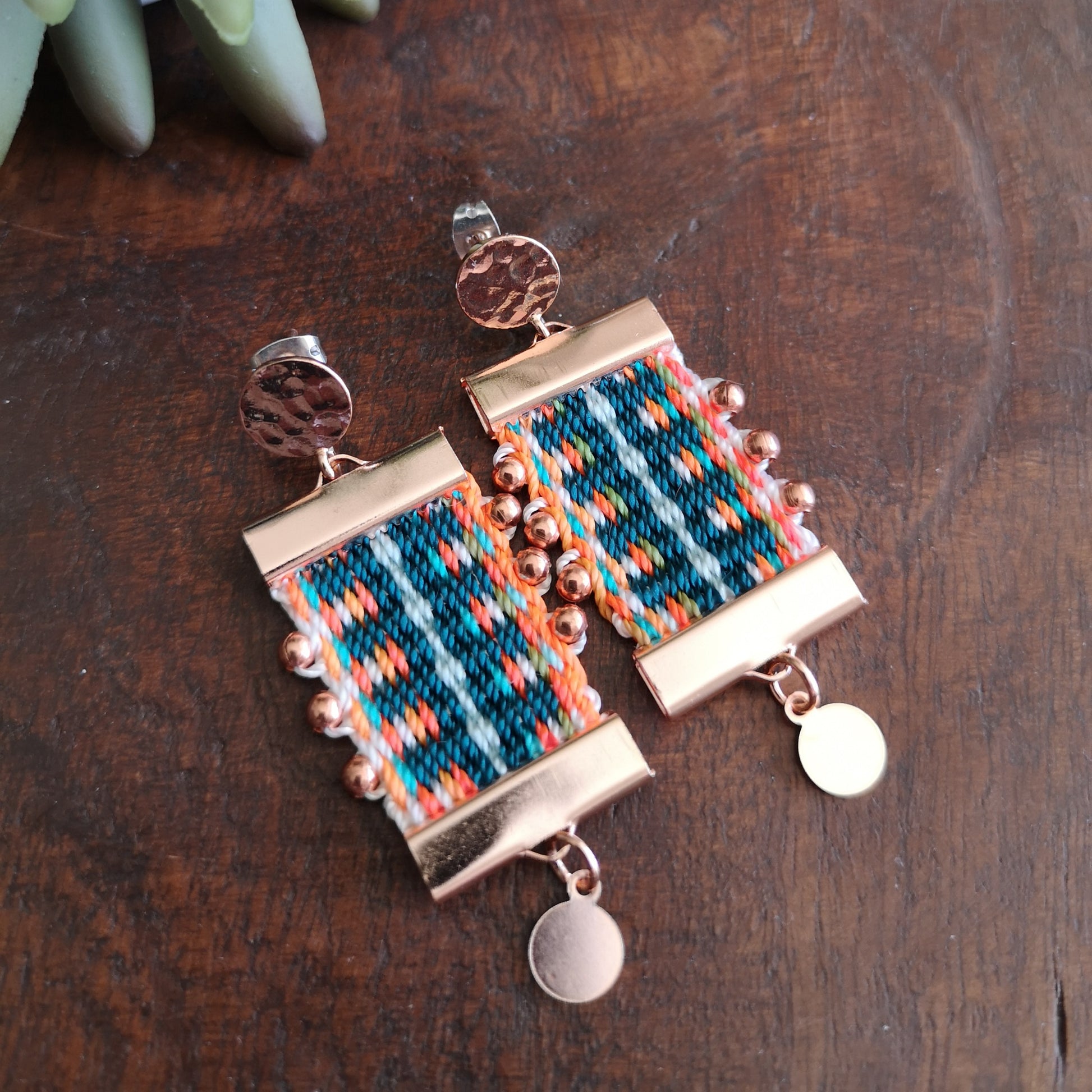 Aros Canelo copper/Canelo copper earrings image 2