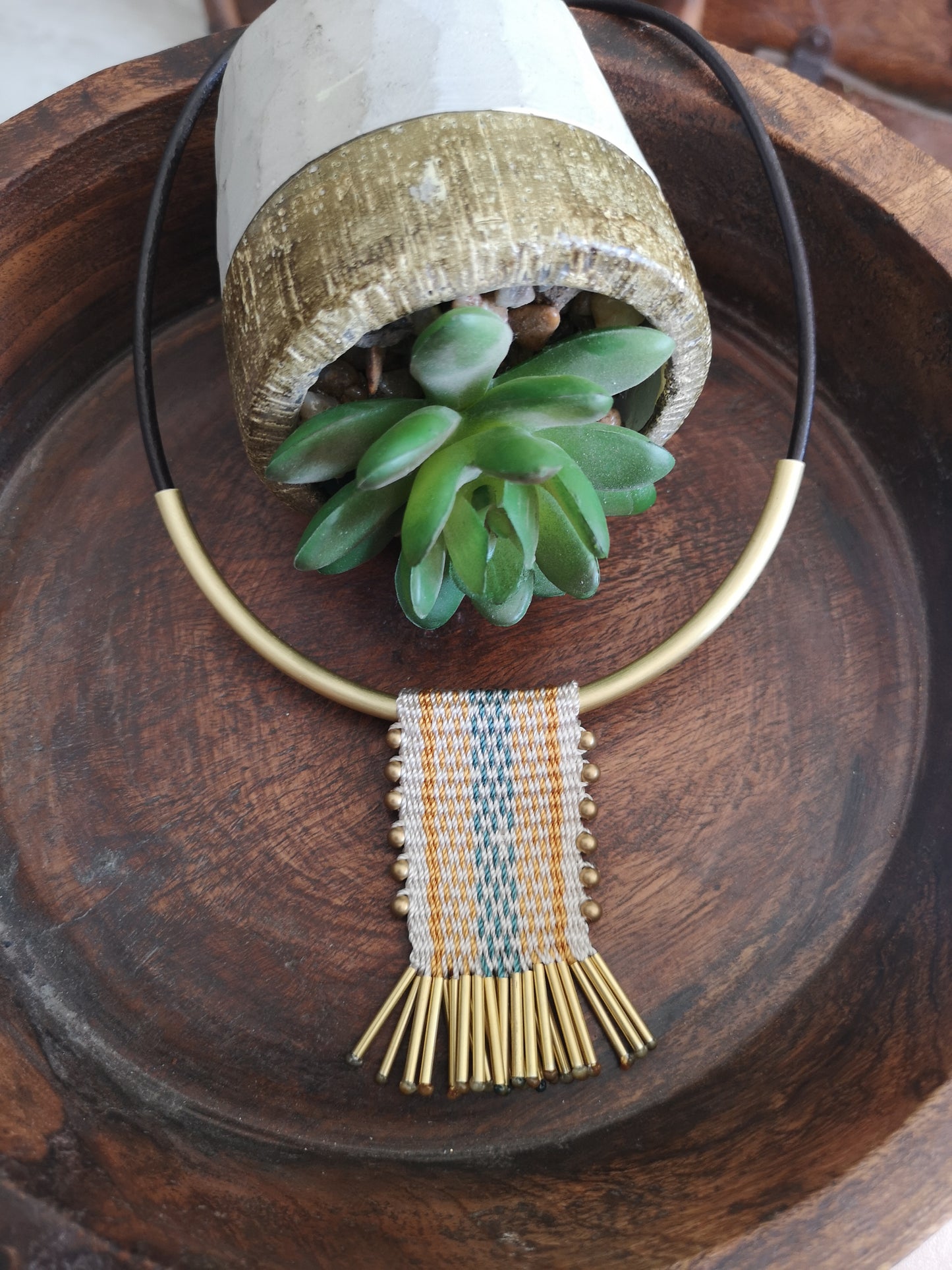 Collar  tassel Bronce /Bronze tassel  necklace image 7