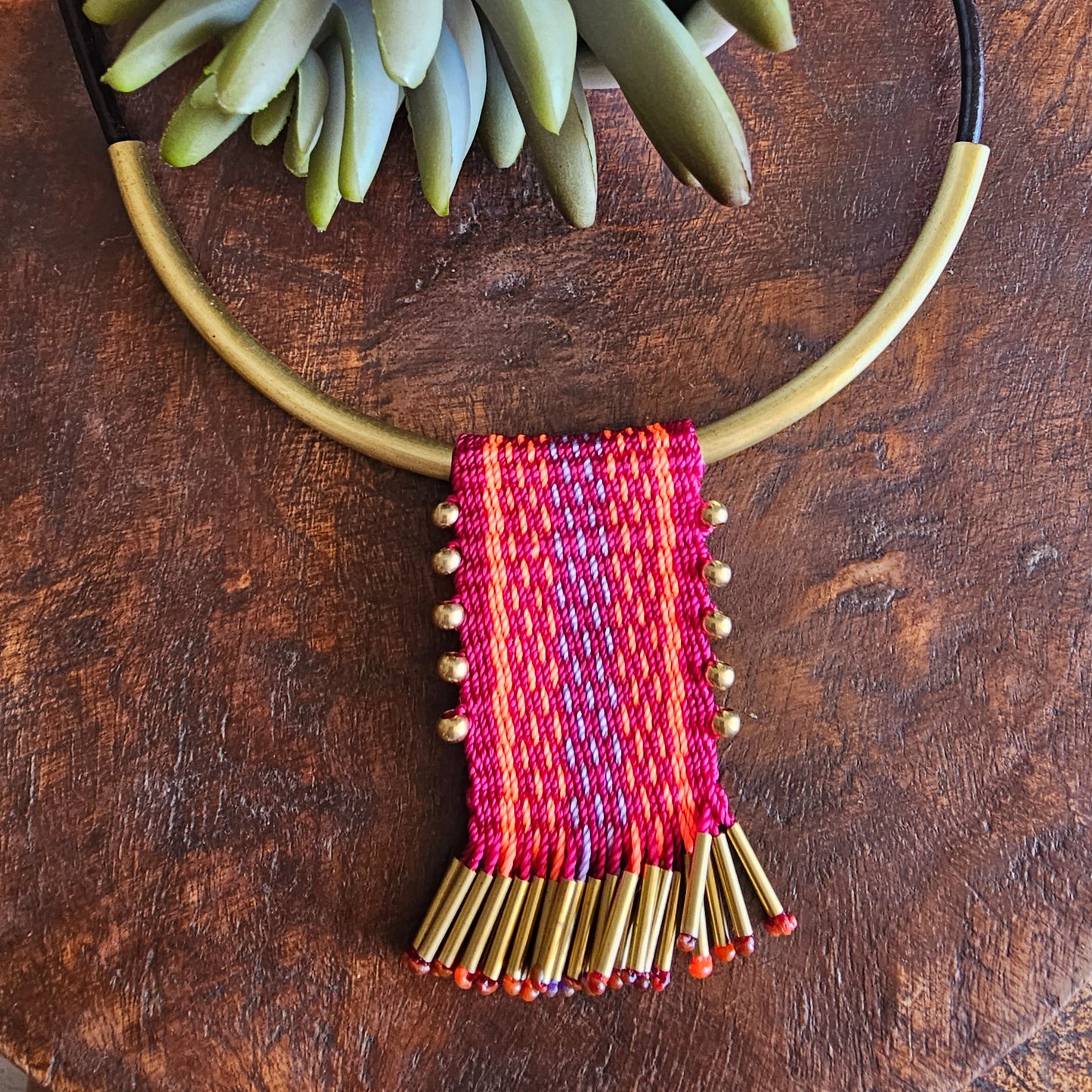 Collar  tassel Bronce /Bronze tassel  necklace image 1