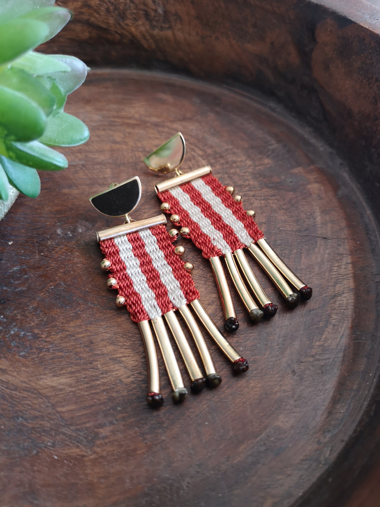 Aros tassel  etnicos/ tassel ethnic earrings image 5