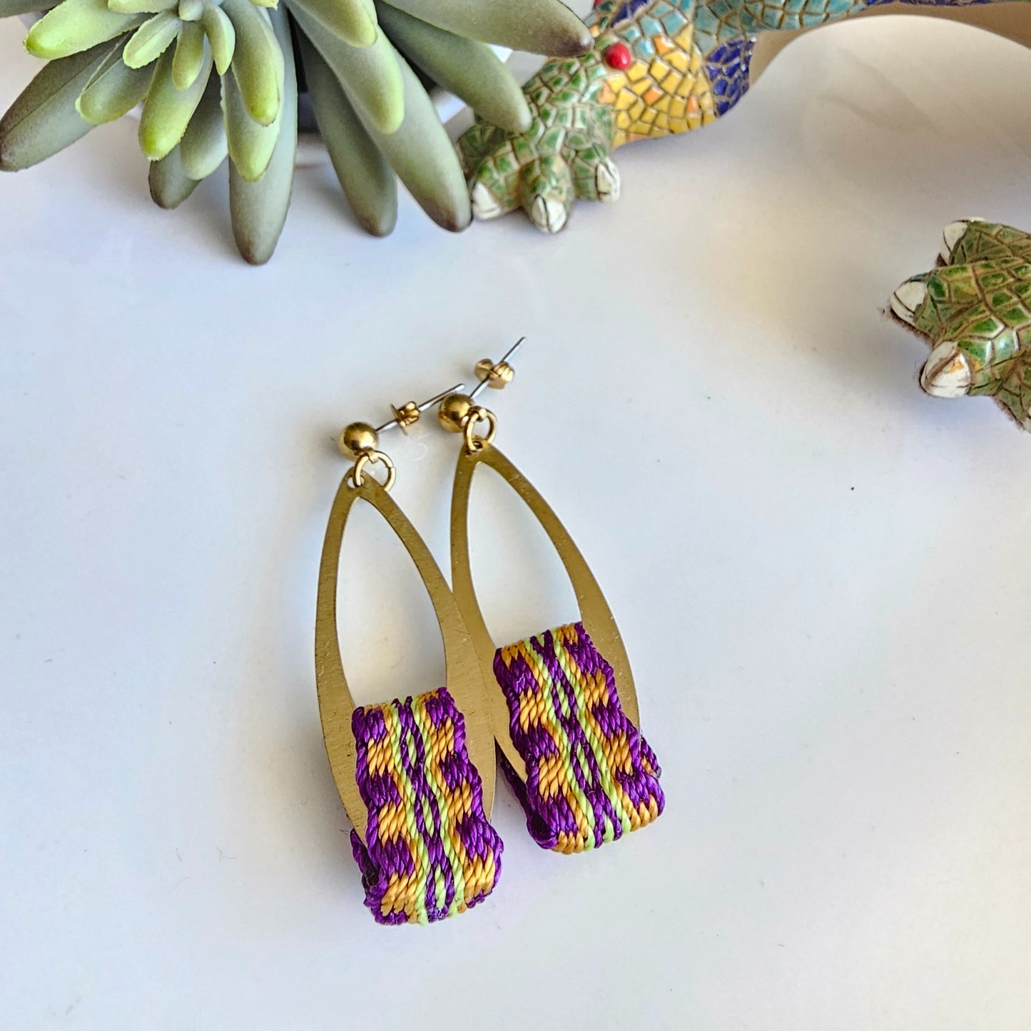 Aros gota larga/ long drop earrings image 6