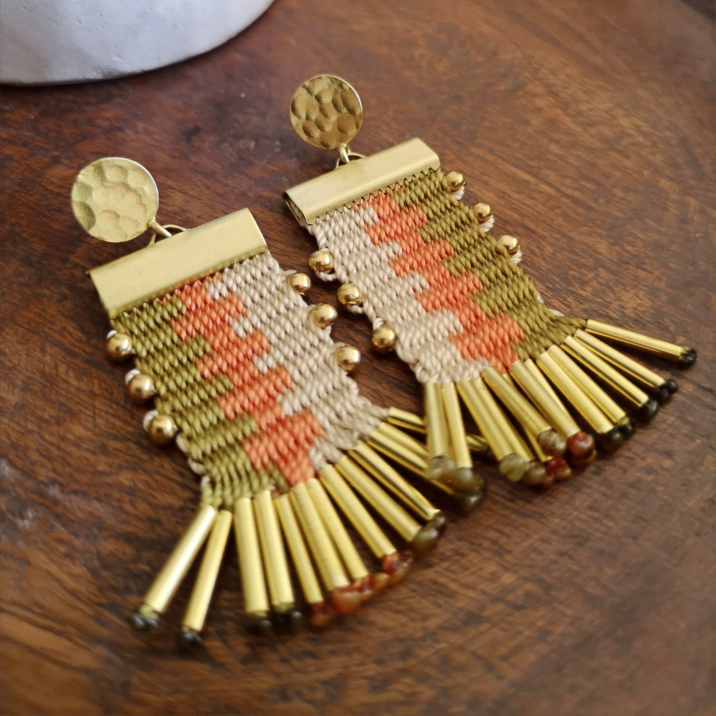 Aros tassel con base / Tassel earrings image 0