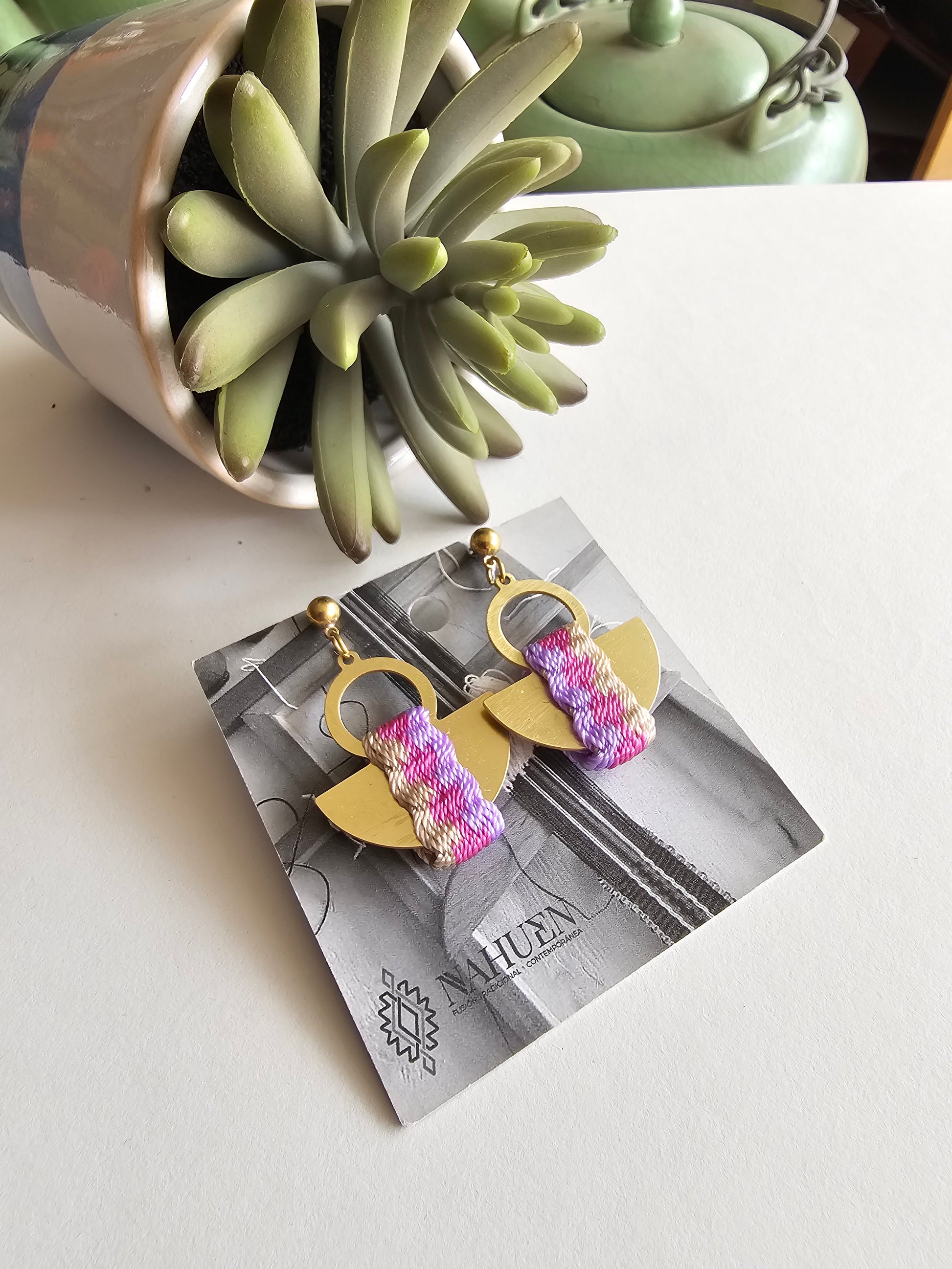 Aros media luna / half moon earrings image 9