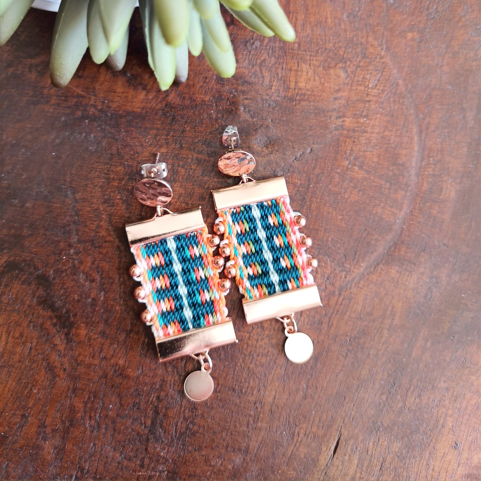 Aros Canelo copper/Canelo copper earrings image 1